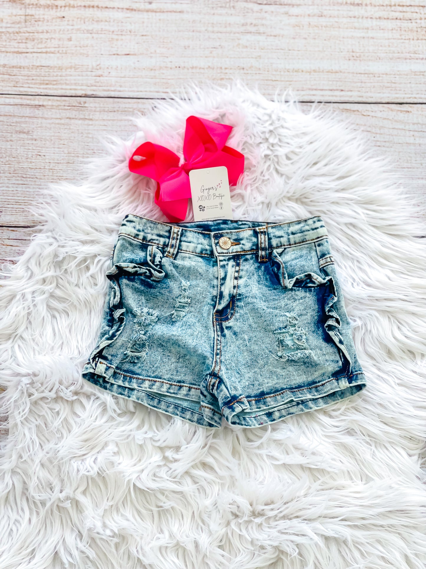 Girl's Distressed Denim Shorts