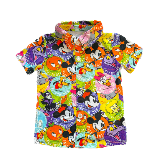 Magical Passholder Inspired Print Boys Button-up shirt