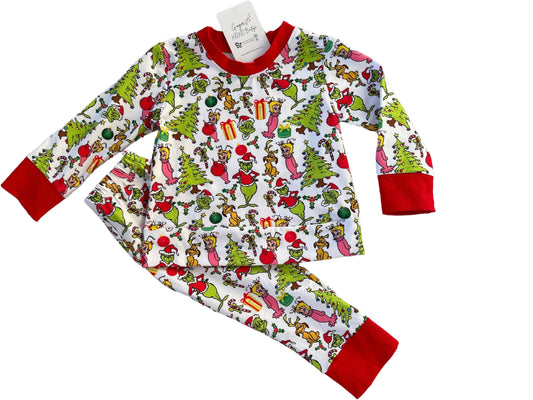 Boys "You're A Mean One" Mr. Grinch Pajamas