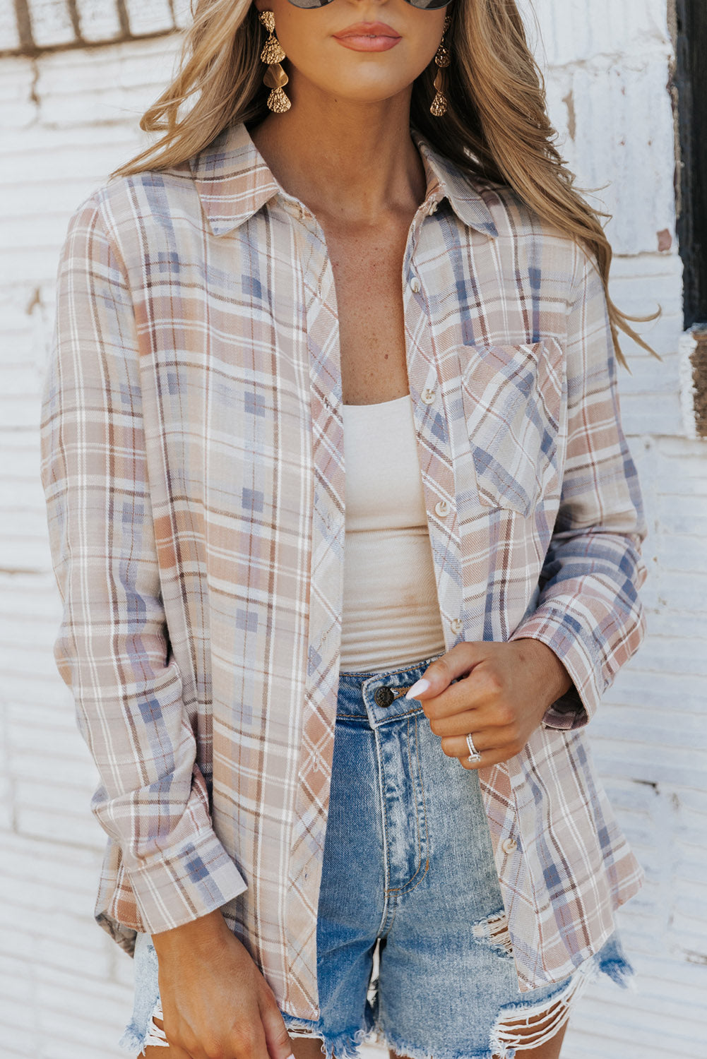 Light Khaki Classic Plaid Pattern