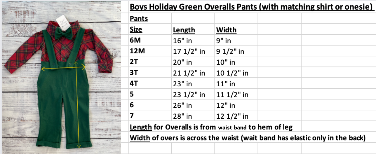 Christmas Holiday Boys Classic Plaid Shirt/Romper & Overalls