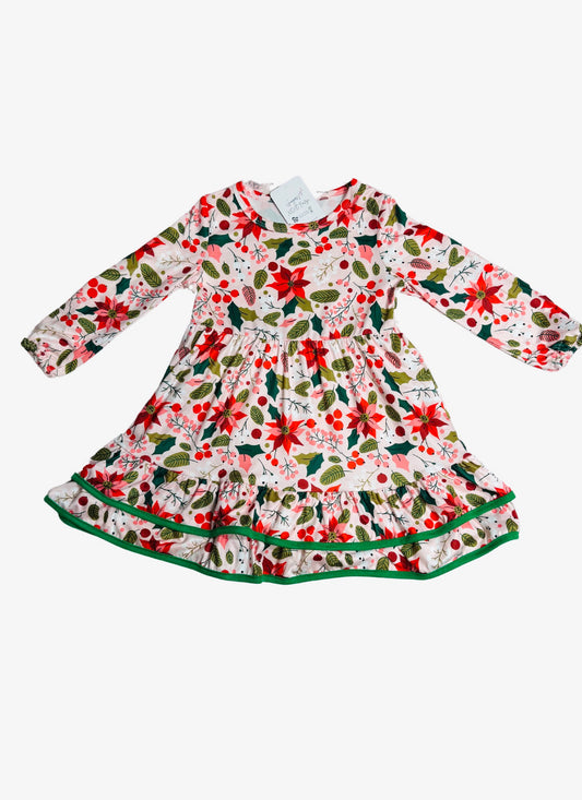 Girl’s Floral Christmas Dress