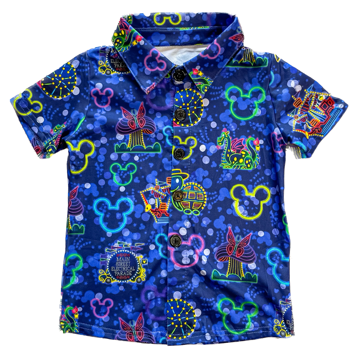 Enchanted Light Parade Inspired Print Boys Button-up shirt