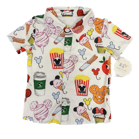 Character Theme Park Inspired Button-up Boys Shirt