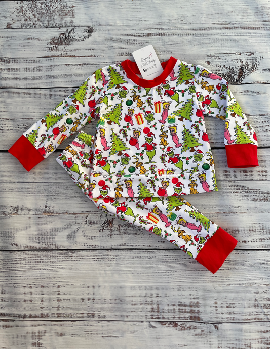 Boys "You're A Mean One" Mr. Grinch Pajamas