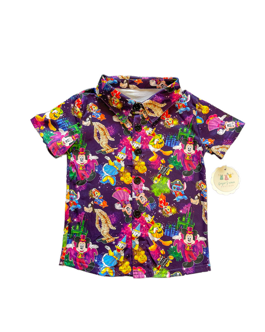 Enchanted Halloween Party Inspired Print Boys Button-up shirt